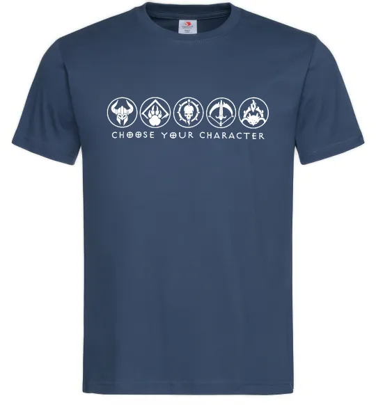 Чоловіча футболка Diablo Choose your character Темно-синій фото