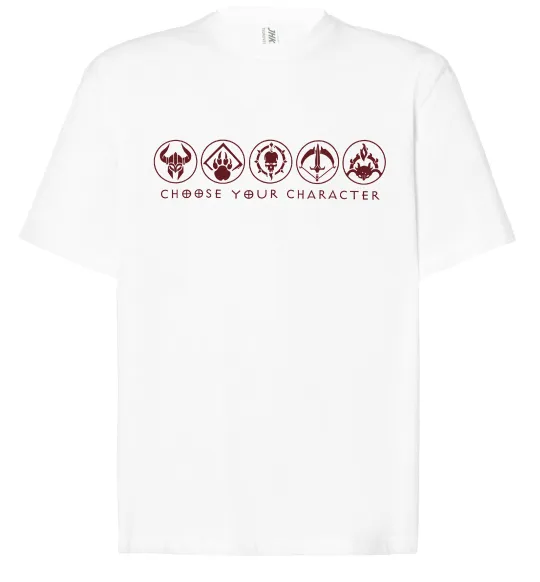 Футболка Оверсайз Diablo Choose your character Белый фото