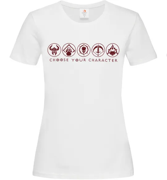 Жіноча футболка Diablo Choose your character Білий фото