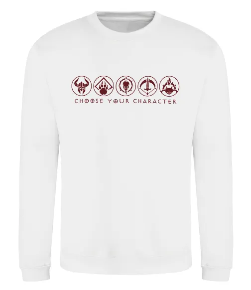 Свитшот Diablo Choose your character Белый фото