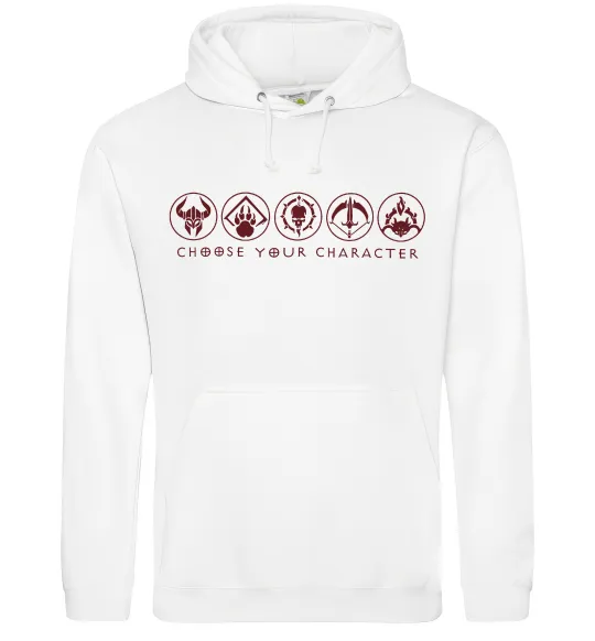 Чоловіча толстовка (худі) Diablo Choose your character Білий фото