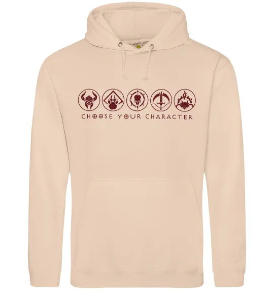 Чоловіча толстовка (худі) Diablo Choose your character Пісочний фото