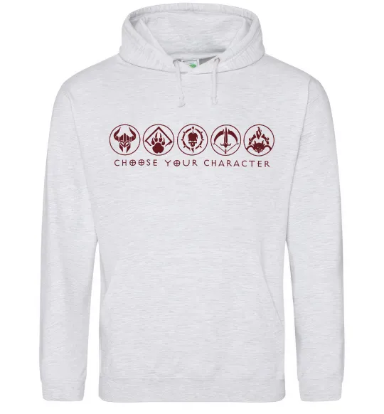 Жіноча толстовка (худі) Diablo Choose your character Сірий меланж фото