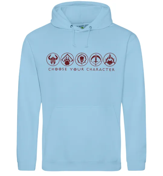 Жіноча толстовка (худі) Diablo Choose your character Блакитний фото