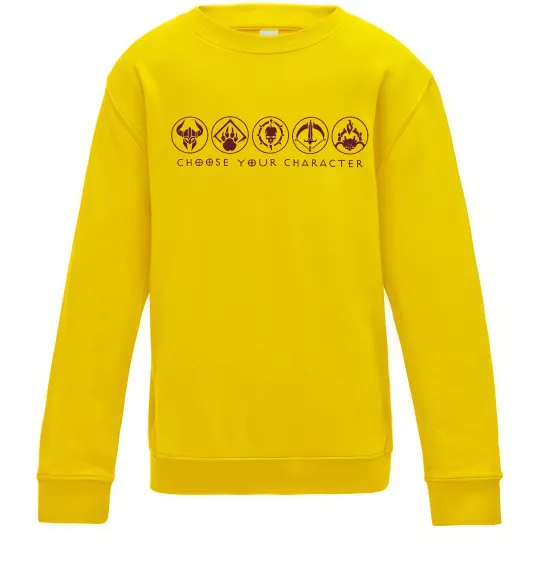 Детский Свитшот Diablo Choose your character Солнечно желтый фото