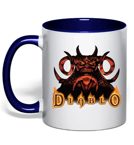 Чашка з кольоровою ручкою Diablo Глибокий темно-синій фото