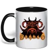 Чашка з кольоровою ручкою Diablo Чорний Чашка з кольоровою ручкою Diablo Чорний фото