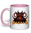 Чашка з кольоровою ручкою Diablo Ніжно рожевий Чашка з кольоровою ручкою Diablo Ніжно рожевий фото