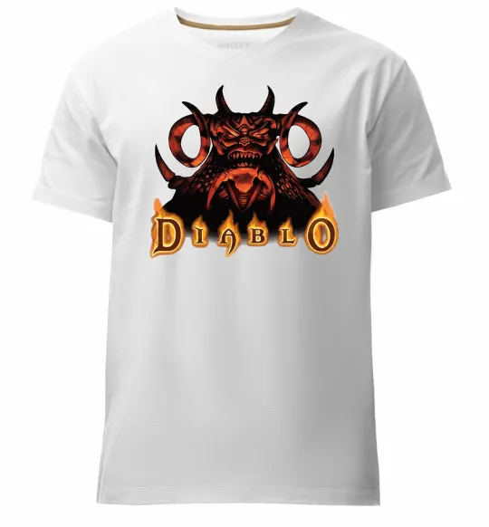 Мужская премиум футболка Diablo Белый фото