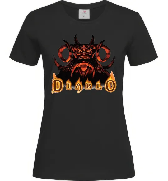 Женская футболка Diablo Черный фото