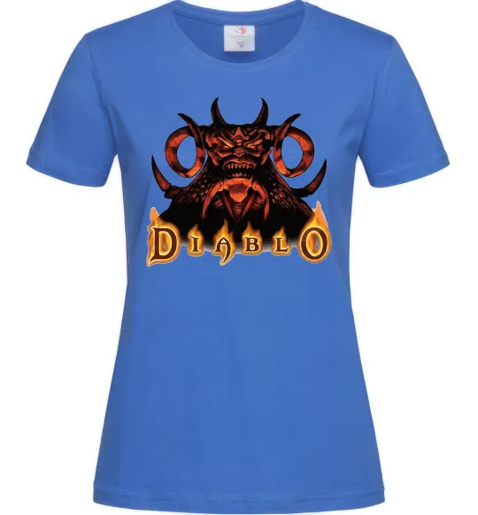 Женская футболка Diablo Ярко-синий фото