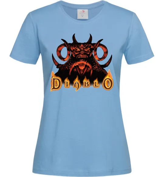 Женская футболка Diablo Голубой фото