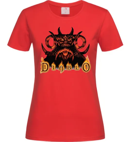 Женская футболка Diablo Красный фото