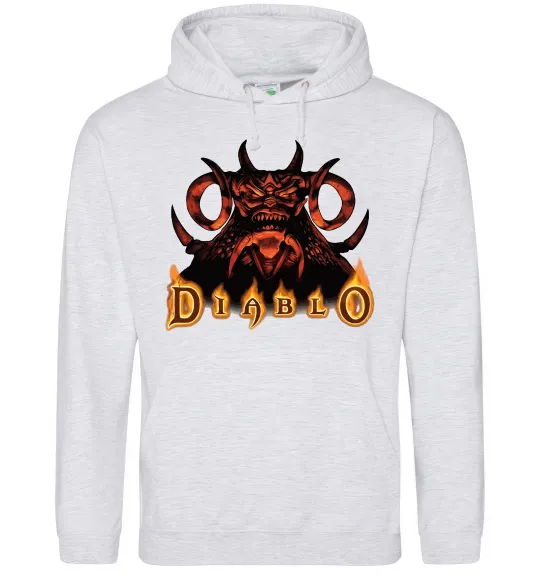 Чоловіча толстовка (худі) Diablo Сірий меланж фото