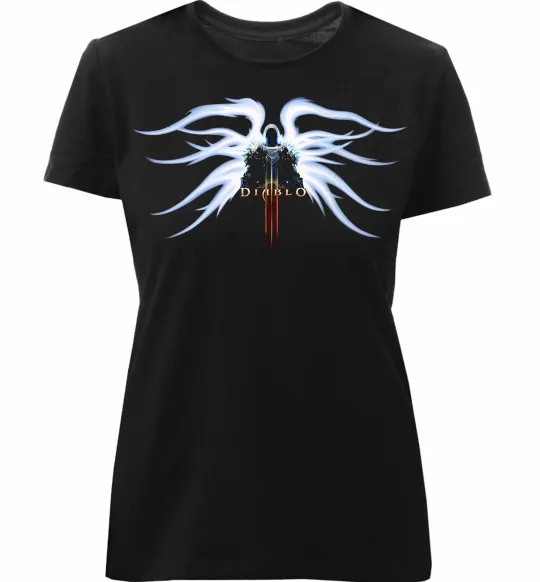 Жіноча преміум футболка Diablo 3 poster Чорний фото