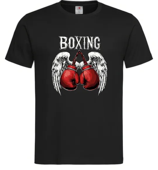 Мужская футболка Boxing wings, колір - чорний, розмір - S Черный фото
