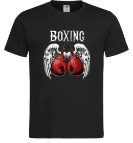 Мужская футболка Boxing wings, колір - чорний, розмір - S Черный фото