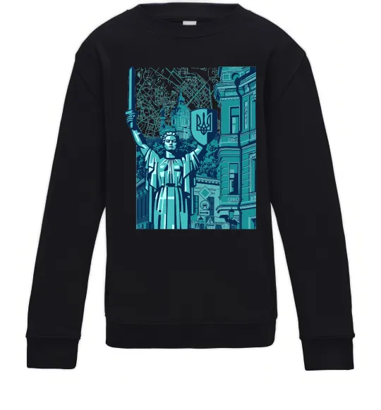 Дитячий світшот Батьківщина-Мати та карта Чорний фото