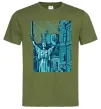 Чоловіча футболка Батьківщина-Мати та карта Оливковий фото