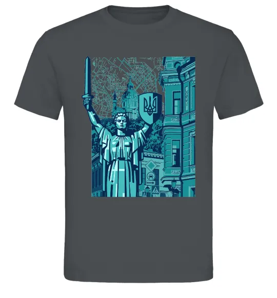 Чоловіча футболка Батьківщина-Мати та карта Графіт фото