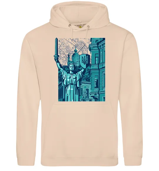 Жіноча толстовка (худі) Батьківщина-Мати та карта Пісочний фото