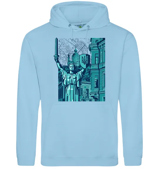 Жіноча толстовка (худі) Батьківщина-Мати та карта Блакитний фото