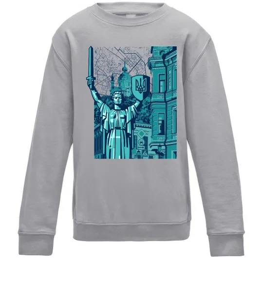 Дитячий світшот Батьківщина-Мати та карта Сірий меланж фото