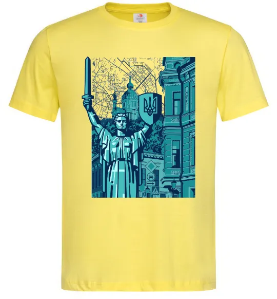 Чоловіча футболка Батьківщина-Мати та карта Лимонний фото