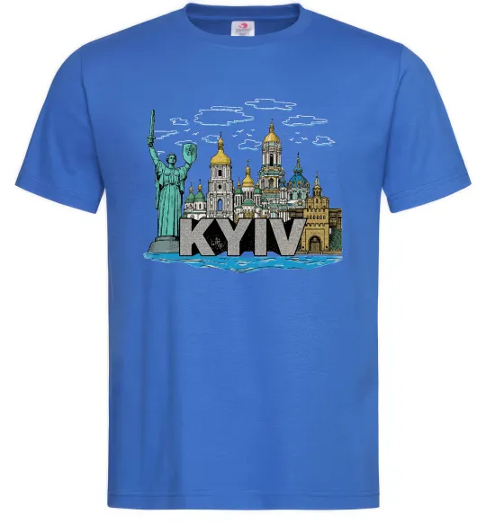 Мужская футболка Kyiv Архітектурні пам’ятки Ярко-синий фото
