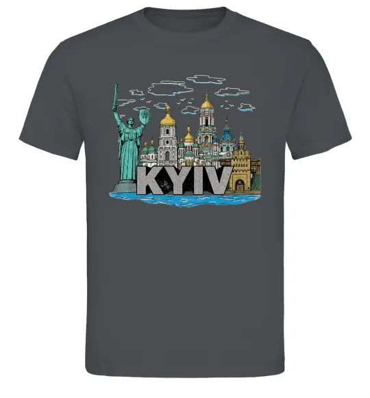 Мужская футболка Kyiv Архітектурні пам’ятки Графит фото