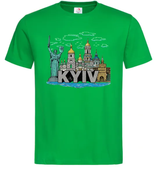 Мужская футболка Kyiv Архітектурні пам’ятки Зеленый фото