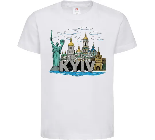 Детская футболка Kyiv Архітектурні пам’ятки Белый фото