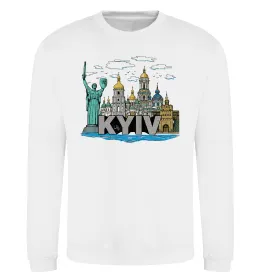 Світшот Kyiv Архітектурні пам’ятки Білий фото
