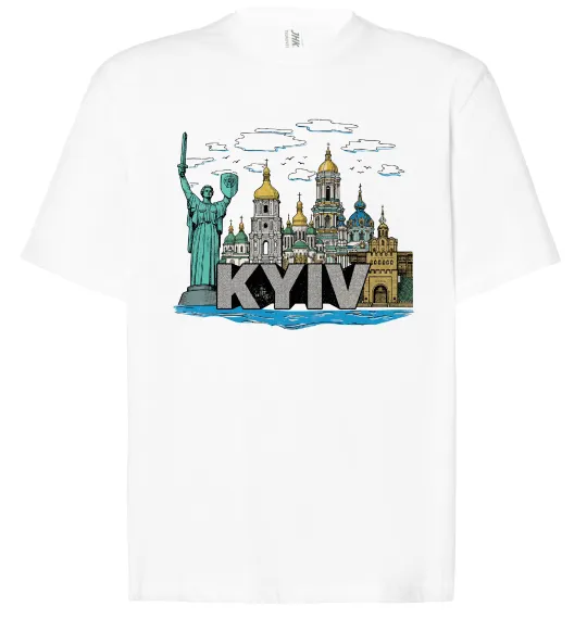 Футболка Оверсайз Kyiv Архітектурні пам’ятки Белый фото