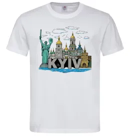 Мужская футболка Kyiv Архітектурні пам’ятки Белый фото