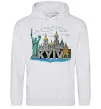 Женская толстовка (худи) Kyiv Архітектурні пам’ятки Серый меланж фото