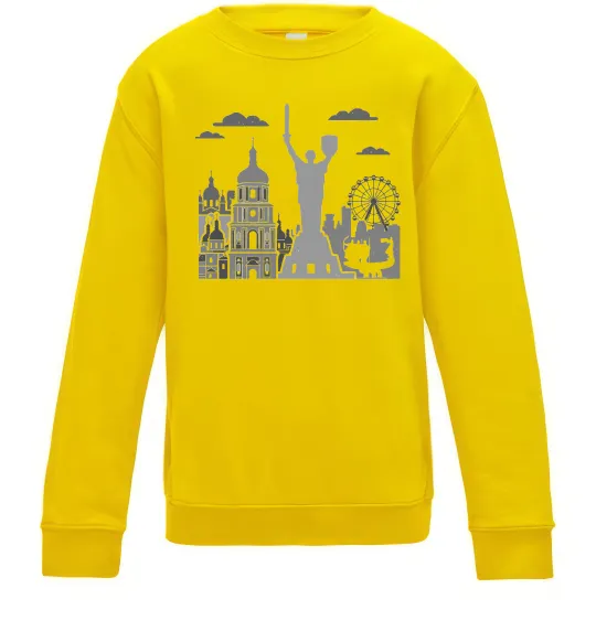 Детский Свитшот Київ контури Солнечно желтый фото