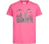Детская футболка Київ контури Ярко-розовый фото