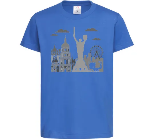 Детская футболка Київ контури Ярко-синий фото