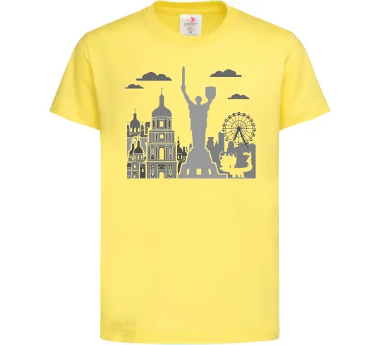 Детская футболка Київ контури Лимонный фото