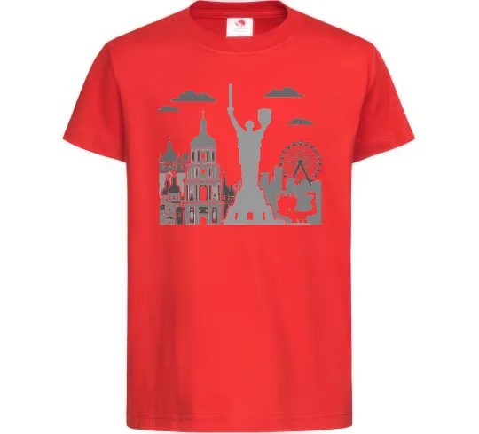 Детская футболка Київ контури Красный фото