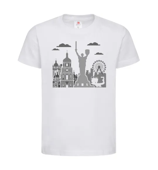 Детская футболка Київ контури Белый фото