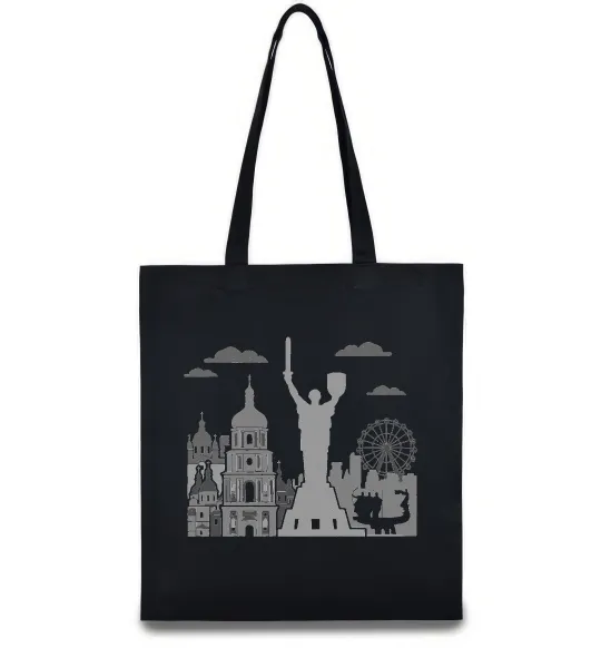 Эко-сумка Київ контури Черный фото