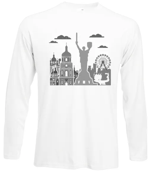 Лонгслив Київ контури Белый фото