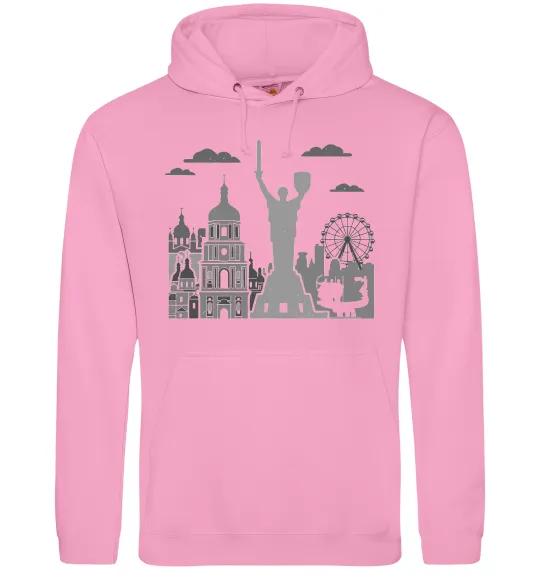 Мужская толстовка (худи) Київ контури Розовый фото