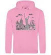 Женская толстовка (худи) Київ контури Розовый фото