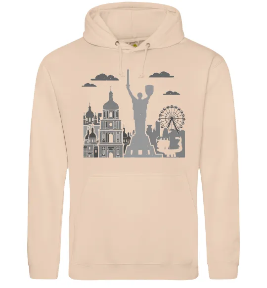 Женская толстовка (худи) Київ контури Песочный фото