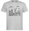 Мужская футболка Київ контури Серый фото