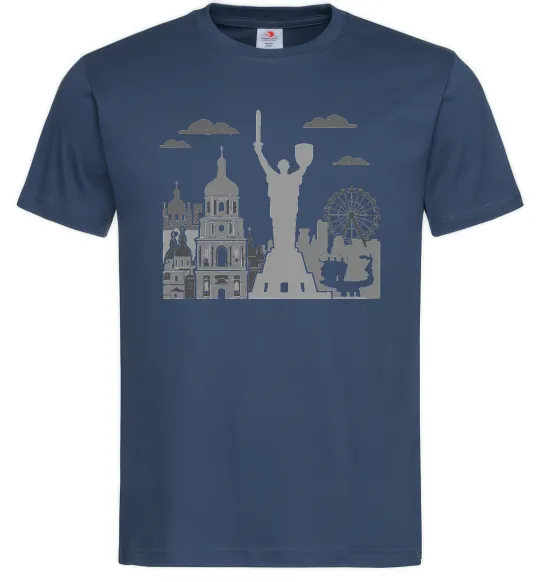 Мужская футболка Київ контури Темно-синий фото