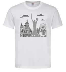 Мужская футболка Київ контури Белый фото